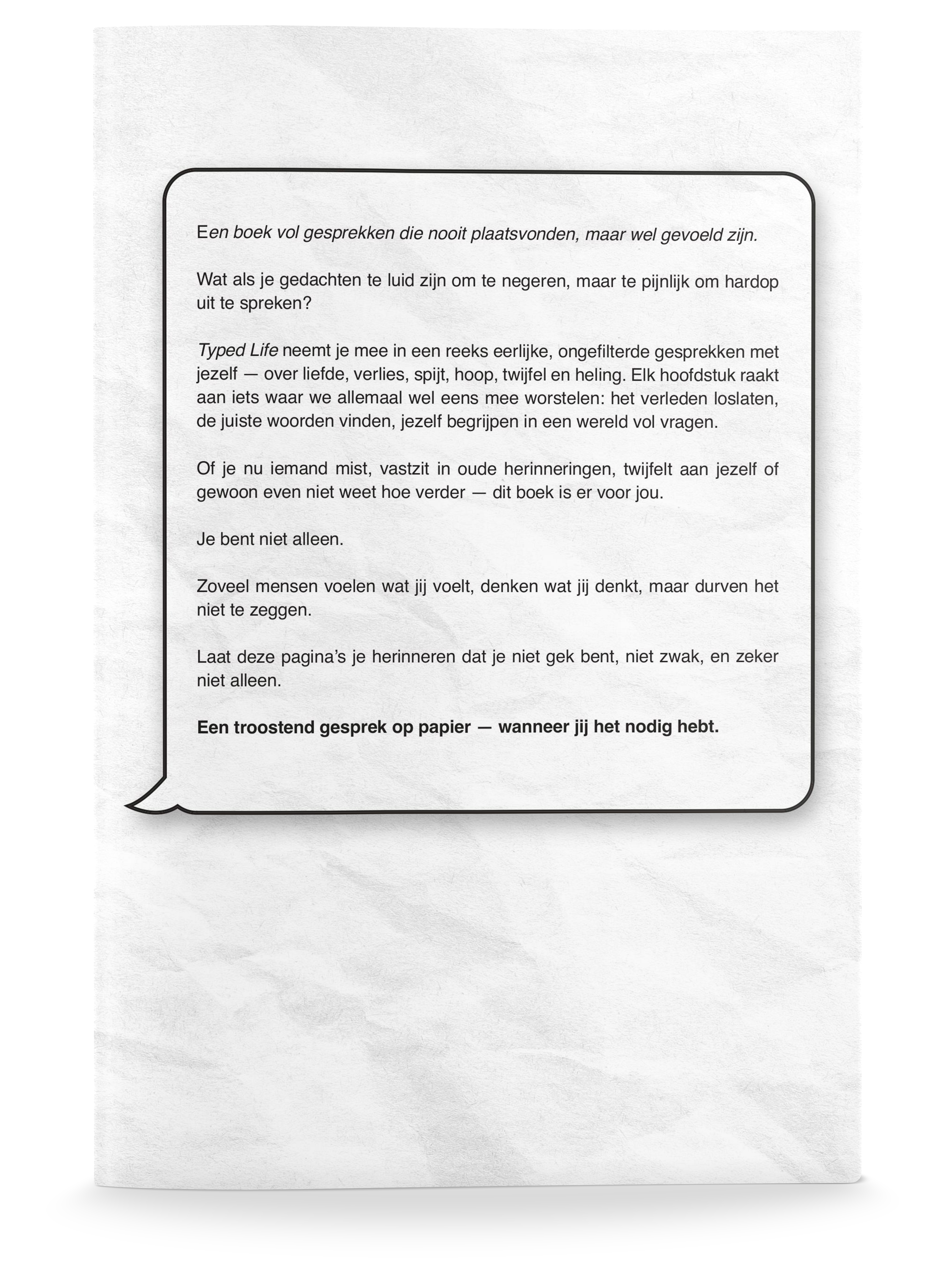 Typed Life Back Cover